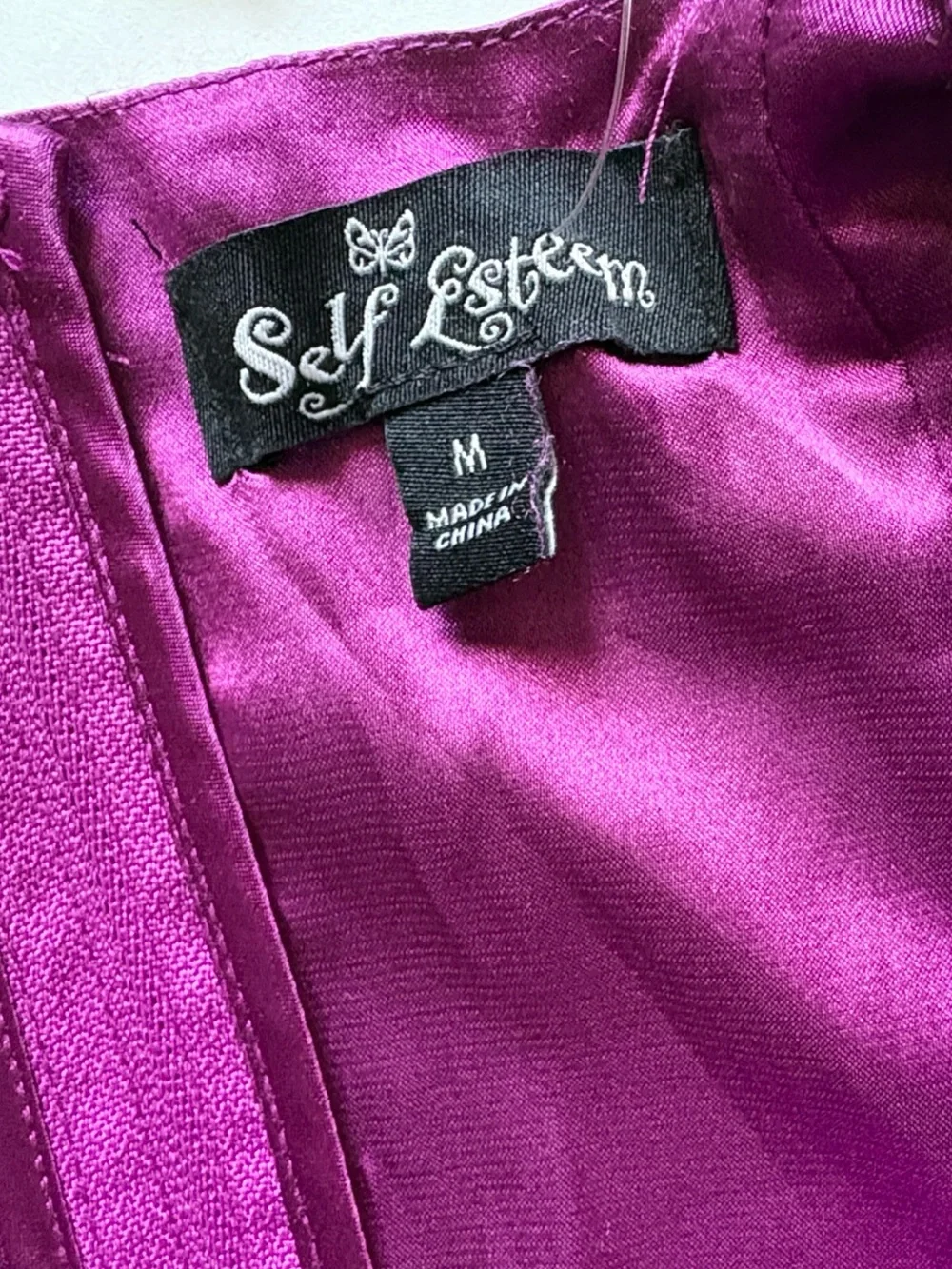 NWOT women’s self esteem purple corset